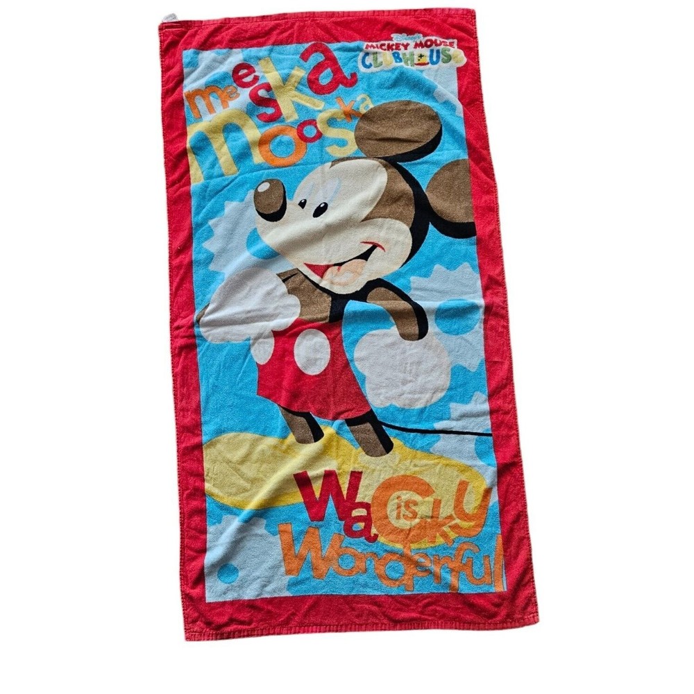 Mickey Mouse Club Beach Towel Meeska Mooska Mickey Mouse Wacky‎ Disney Rare